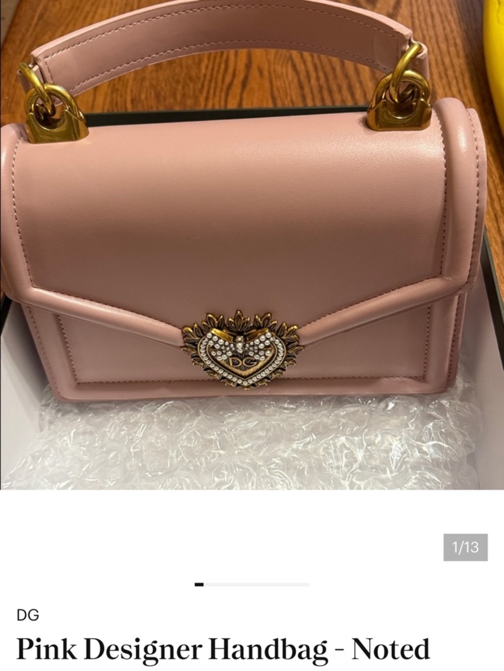 Pink Embellished Top-Handle Bag